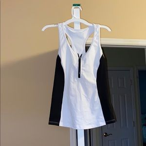 Black and white Calvin Klein sports top